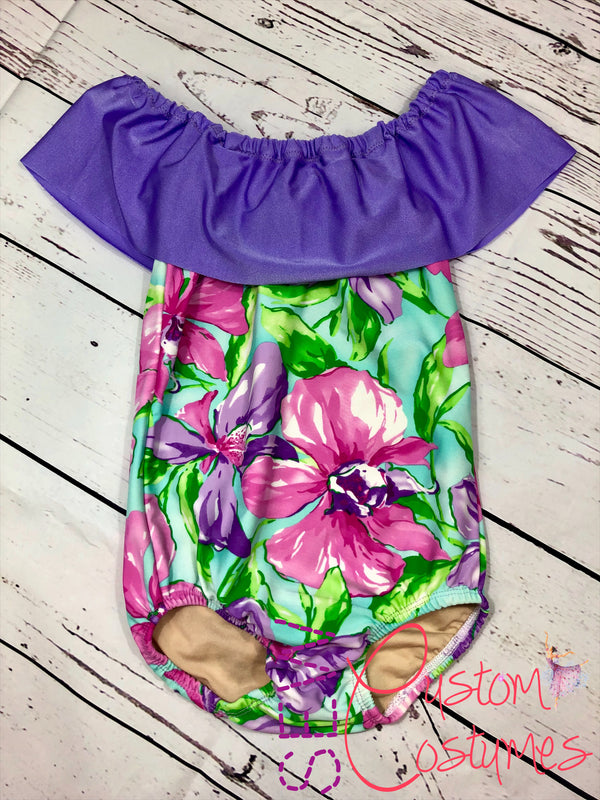 Floral Divinity Leotard- Child Intermediate