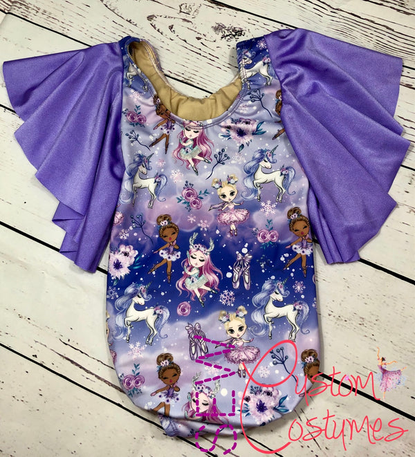 Purple Ombre Dancing Unicorn- Child Intermediate Autumn Leo