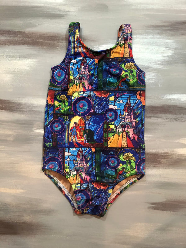 Stained Glass- Sleeveless Autumn Leotard CS