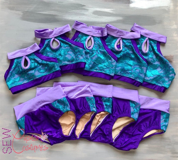 Deep purple, lilac, and teal lace- CXL Perseverance Set