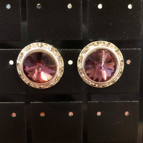 Amethyst 17mm- *Discontinued* Clip On Earrings