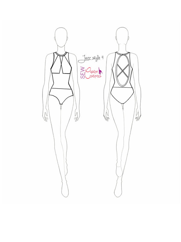 Jazz, Style 4- Angled Leotard- Essential Costume