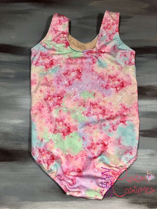 Watercolor Sparkle~Believe- Child Small Sleeveless Autumn Leotard