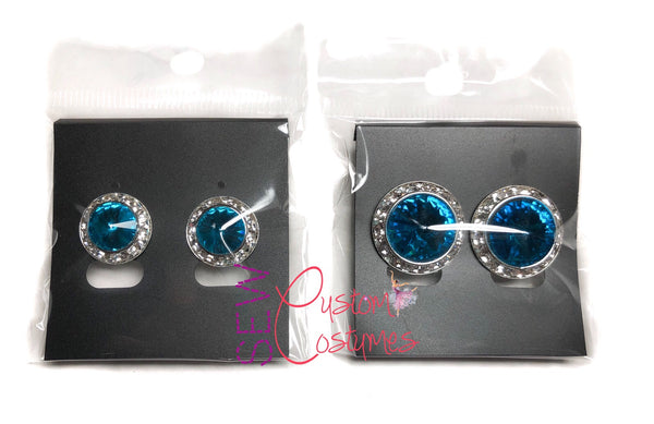 Aquamarine 15mm- Pierced Earrings