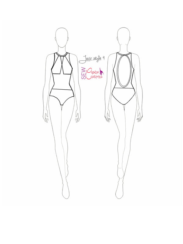 Jazz, Style 4- Angled Leotard- Essential Costume