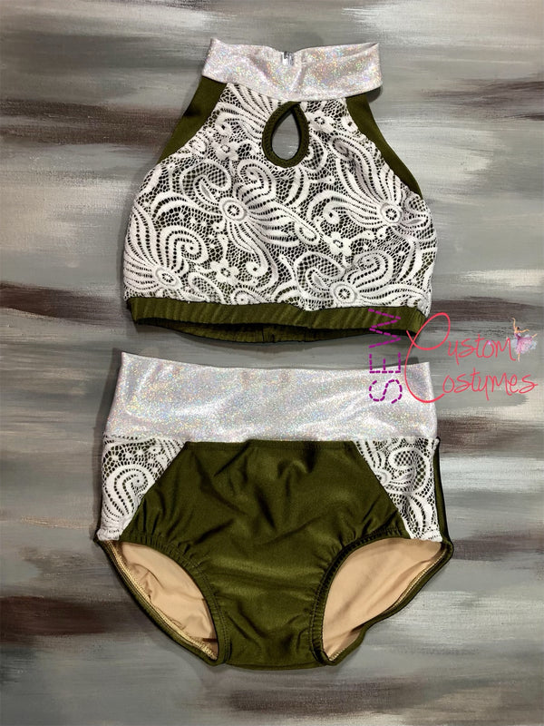 Olive and White lace- Perseverance Set