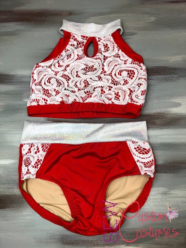 Red and white lace- AXS Perseverance Set