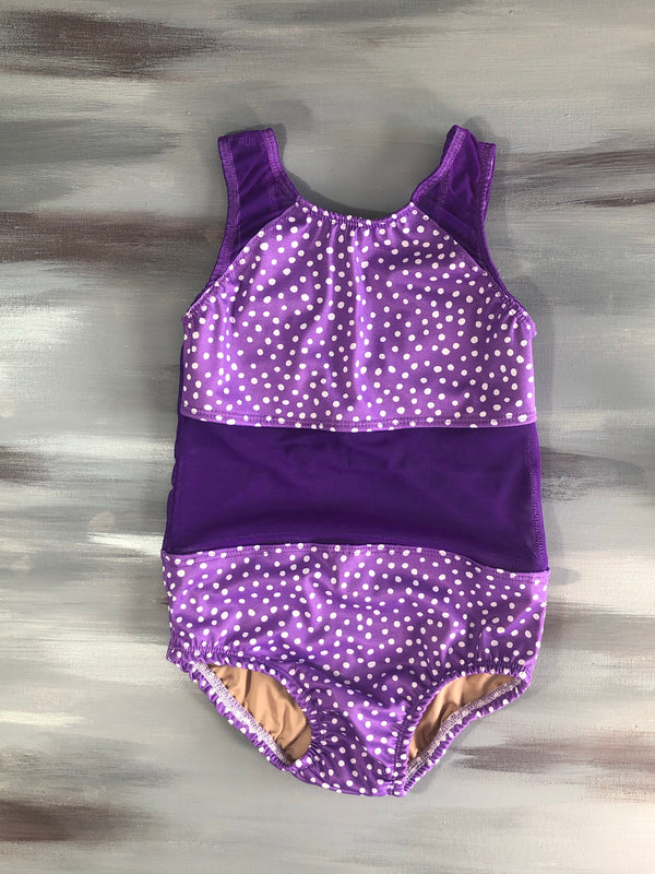 Purple Polka Dot Believe Leotard