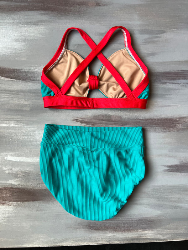 Bow Set- Teal and Red