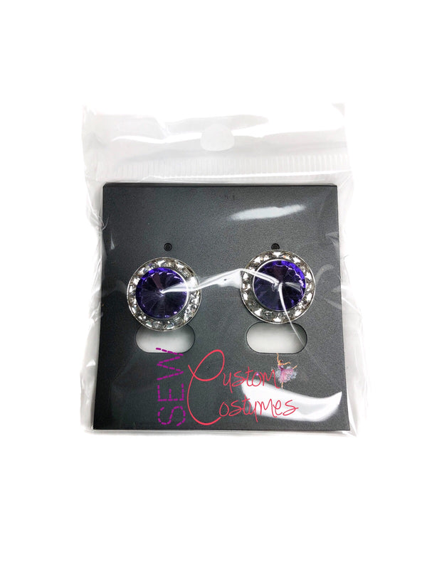 Tanzanite 15mm- Pierced Earrings