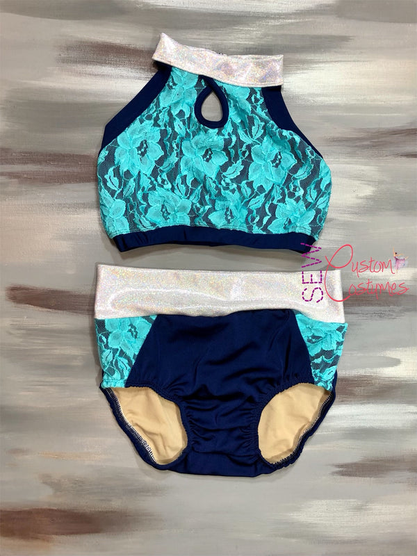 Navy and light blue lace- AXS Perseverance Set