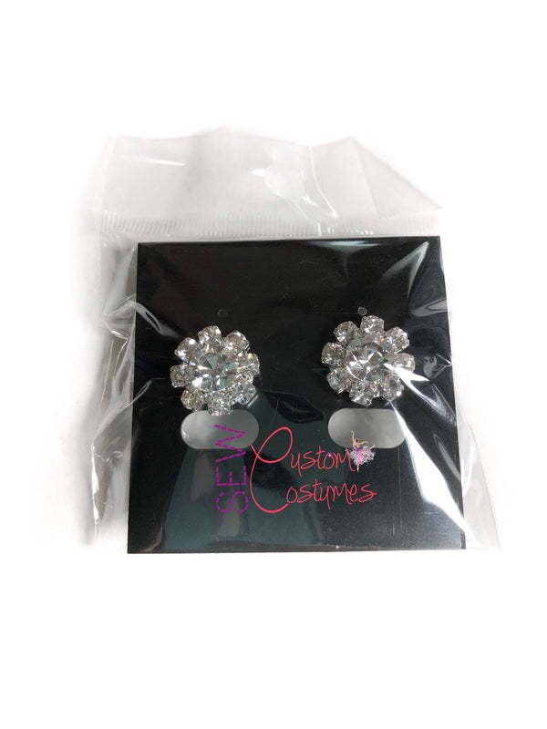 Crystal Cluster- Pierced Earrings